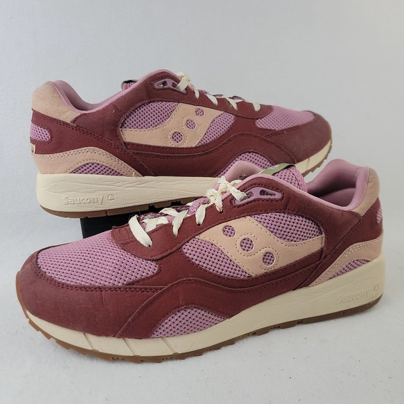 Saucony Shadow 6000 Mushroom Mens Running Shoes Sneakers Size 13 Burgandy Pink